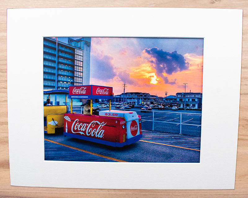 Tram Car Sunset - Matted 11x14 Art Print – Beach Day Gifts & More