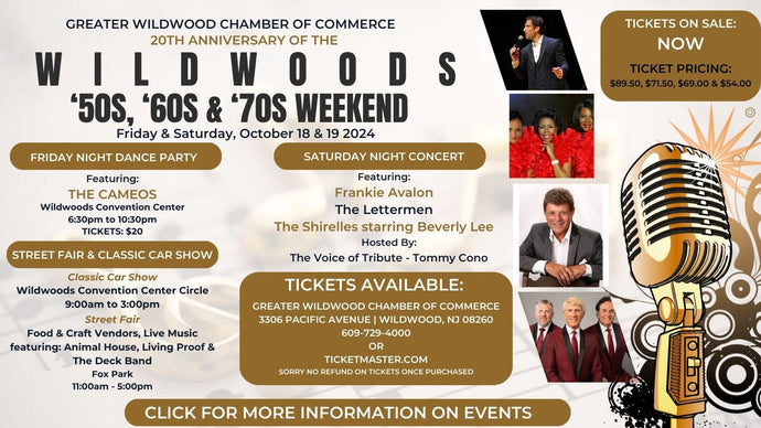 Join me for Wildwood 50s 60s 70s Weekend -- Saturday 10/19/2024