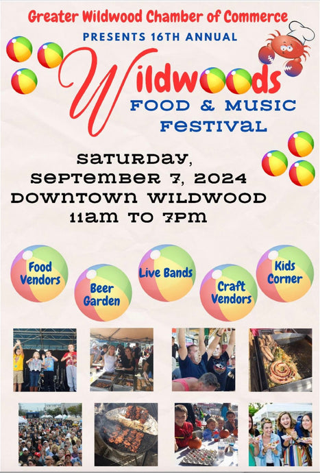 Wildwood Food & Music Fest Popup Shop on 9/7/2024! ⛱