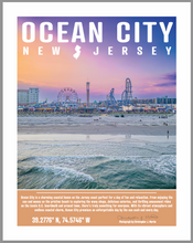 Load image into Gallery viewer, Ocean City Dusk from the Ocean - 11&quot;x14&quot; Art Print