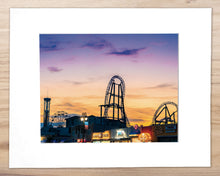 Load image into Gallery viewer, Playland Summer Sunset, Ocean City NJ - Matted 11x14&quot; Art Print