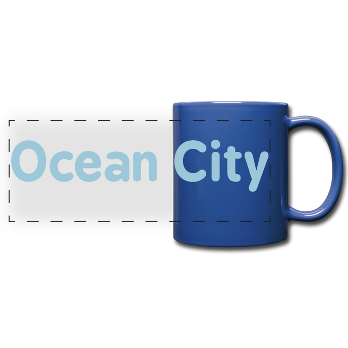 Ocean City - Full Color Panoramic Mug - royal blue